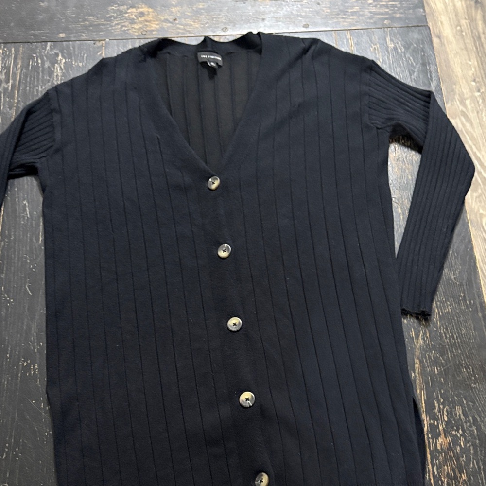 Elegant Black Cardigan Sweater